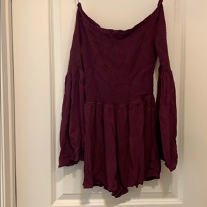 PacSun Kendall & Kylie Maroon Romper